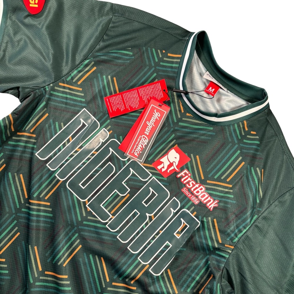 NWT Headgear Classics Nigeria Soccer fútbol Jersey Green World‎ Cup Sz M
